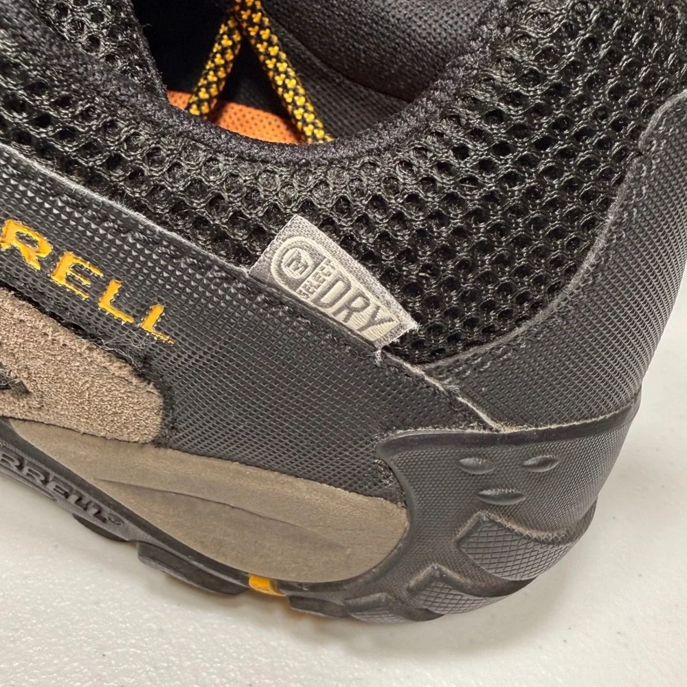 Merrell Mens Boulder Old Gold Hiking Shoes Waterproof Trail Sneakers Size 8.5